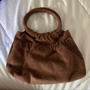 Brandy Melville brown corduroy mini purse